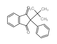 2-phenyl-2-tert-butyl-indene-1,3-dione structure