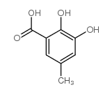 2,3-dihydroxy-5-methylbenzoic acid Structure