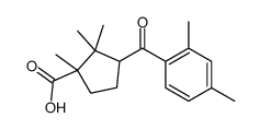 3-(2,4-dimethylbenzoyl)-1,2,2-trimethylcyclopentane-1-carboxylic acid结构式