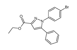 ethyl 1-(4-bromophenyl)-5-phenyl-1H-pyrazole-3-carboxylate结构式