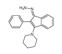 (2-phenyl-3-piperidin-1-ylinden-1-ylidene)hydrazine Structure