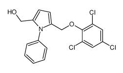 [1-phenyl-5-[(2,4,6-trichlorophenoxy)methyl]pyrrol-2-yl]methanol Structure