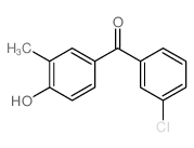 (3-chlorophenyl)-(4-hydroxy-3-methyl-phenyl)methanone结构式