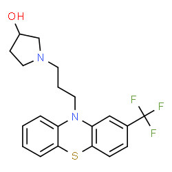 10-(3-(3-hydroxypyrrolidinyl)propyl)-2-trifluoromethylphenothiazine结构式