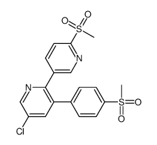 5-chloro-3-(4-methylsulfonylphenyl)-2-(6-methylsulfonylpyridin-3-yl)pyridine结构式