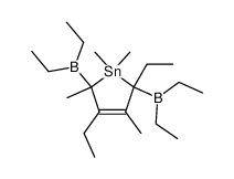 2,5-bis(diethylboryl)-1,1,2,4-tetramethyl-3,5-diethyl-3-stannolene Structure