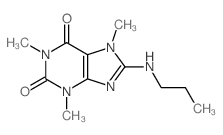 1,3,7-trimethyl-8-propylamino-purine-2,6-dione Structure