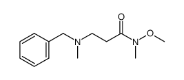 3-(benzyl-methyl-amino)-N-methoxy-N-methyl-propionamide结构式