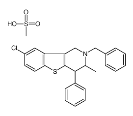 2-benzyl-8-chloro-3-methyl-4-phenyl-3,4-dihydro-1H-[1]benzothiolo[3,2-c]pyridine,methanesulfonic acid结构式