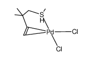 dichloro(2,2-dimethylbut-3-en-1-yl methyl sulphide)palladium(II) Structure