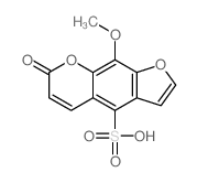 9-Methoxy-7-oxo-7H-furo[3,2-g]chromene-4-sulfonic acid结构式