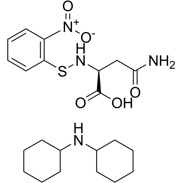 N-(2-NITROPHENYLSULFENYL)-L-ASPARAGINE (DICYCLOHEXYLAMMONIUM) SALT Structure