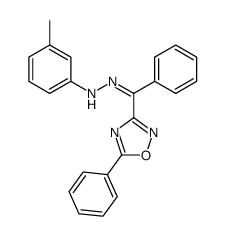 N-[1-Phenyl-1-(5-phenyl-[1,2,4]oxadiazol-3-yl)-meth-(Z)-ylidene]-N'-m-tolyl-hydrazine Structure