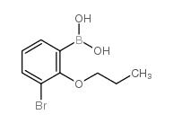 3-溴-2-丙氧基苯基硼酸结构式