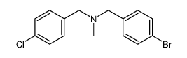 (4-bromo-benzyl)-(4-chloro-benzyl)-methyl-amine结构式