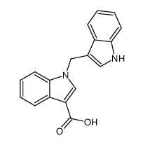 1-indol-3-ylmethyl-indole-3-carboxylic acid结构式