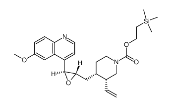 2-(trimethylsilyl)ethyl (3R,4S)-4-(((2S,3S)-3-(6-methoxyquinolin-4-yl)oxiran-2-yl)methyl)-3-vinylpiperidine-1-carboxylate Structure