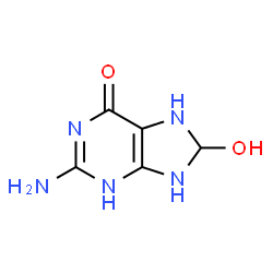 6H-Purin-6-one,2-amino-1,7,8,9-tetrahydro-8-hydroxy-结构式