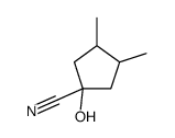 1-hydroxy-3,4-dimethylcyclopentane-1-carbonitrile结构式