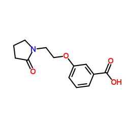 3-[2-(2-OXO-PYRROLIDIN-1-YL)-ETHOXY]-BENZOIC ACID结构式