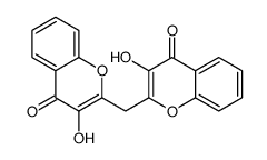 3-hydroxy-2-[(3-hydroxy-4-oxochromen-2-yl)methyl]chromen-4-one Structure