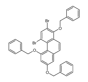 2,4-dibromo-1,5,7-tris(phenylmethoxy)phenanthrene Structure