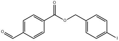 Benzoic acid, 4-formyl-, (4-iodophenyl)methyl ester Structure