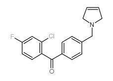 2-CHLORO-4-FLUORO-4'-(3-PYRROLINOMETHYL) BENZOPHENONE Structure