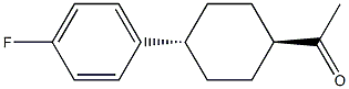 反-1-[4-(4-氟苯基)环己基]乙酮结构式