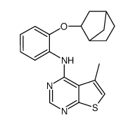 (2-(bicyclo[2.2.1]hept-2-yloxy)phenyl)-(5-methylthieno[2,3-d]pyrimidin-4-yl)-amine结构式