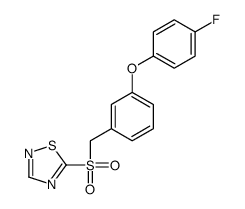 5-[[3-(4-fluorophenoxy)phenyl]methylsulfonyl]-1,2,4-thiadiazole结构式