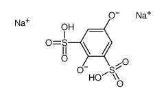 disodium 2,5-dihydroxybenzene-1,3-disulphonate structure