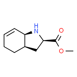 1H-Indole-2-carboxylicacid,2,3,3a,4,5,7a-hexahydro-,methylester,(2-alpha-,3a-bta-,7a-bta-)-(9CI) structure