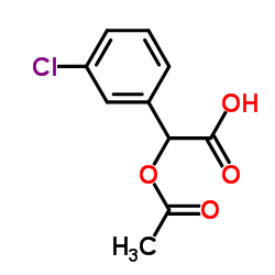 Acetoxy(3-chlorophenyl)acetic acid Structure