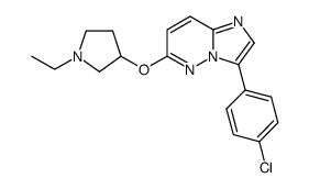 3-(4-chloro-phenyl)-6-(1-ethyl-pyrrolidin-3-yloxy)-imidazo[1,2-b]pyridazine Structure
