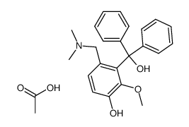 4-Dimethylaminomethyl-3-(hydroxy-diphenyl-methyl)-2-methoxy-phenol; compound with acetic acid结构式