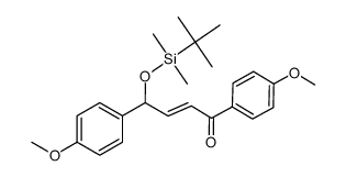 (E)-4-(tert-butyldimethylsilyloxy)-1,4-bis(4-methoxyphenyl)-2-buten-1-one Structure