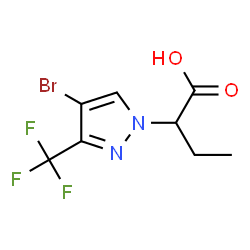 2-[4-Bromo-3-(trifluoromethyl)-1H-pyrazol-1-yl]butanoic acid Structure