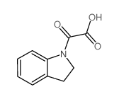 2,3-二氢-1H-吲哚-1-基(氧代)乙酸结构式