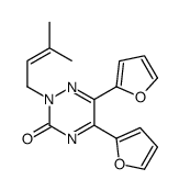 5,6-bis(furan-2-yl)-2-(3-methylbut-2-enyl)-1,2,4-triazin-3-one Structure