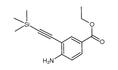 ethyl 4-amino-3-[2-(trimethylsilyl)ethynyl]benzoate结构式