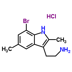 2-(7-Bromo-2,5-dimethyl-1H-indol-3-yl)ethanamine hydrochloride (1:1) Structure