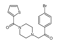 1-(4-bromophenyl)-2-[4-(thiophene-2-carbonyl)piperazin-1-yl]ethanone结构式