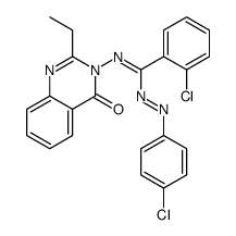 2-chloro-N-(4-chlorophenyl)imino-N'-(2-ethyl-4-oxoquinazolin-3-yl)benzenecarboximidamide Structure