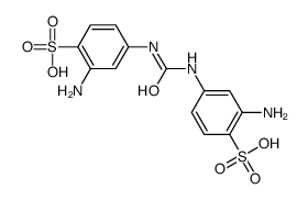 2-amino-4-[(3-amino-4-sulfophenyl)carbamoylamino]benzenesulfonic acid Structure