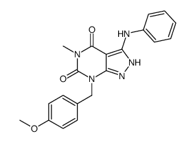 7-(4-甲氧基苄基)-5-甲基-3-(苯基氨基)-2H-吡唑并[3,4-d]嘧啶-4,6(5H,7结构式