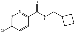 6-氯-N-(环丁基甲基)哒嗪-3-甲酰胺结构式