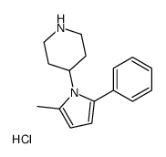 4-(2-甲基-5-苯基-1H-吡咯-1-基)哌啶盐酸盐结构式