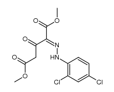 DIMETHYL 2-[2-(2,4-DICHLOROPHENYL)HYDRAZONO]-3-OXOPENTANEDIOATE结构式