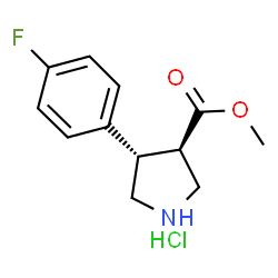 trans-methyl 4-(4-fluorophenyl)pyrrolidine-3-carboxylate hydrochloride structure